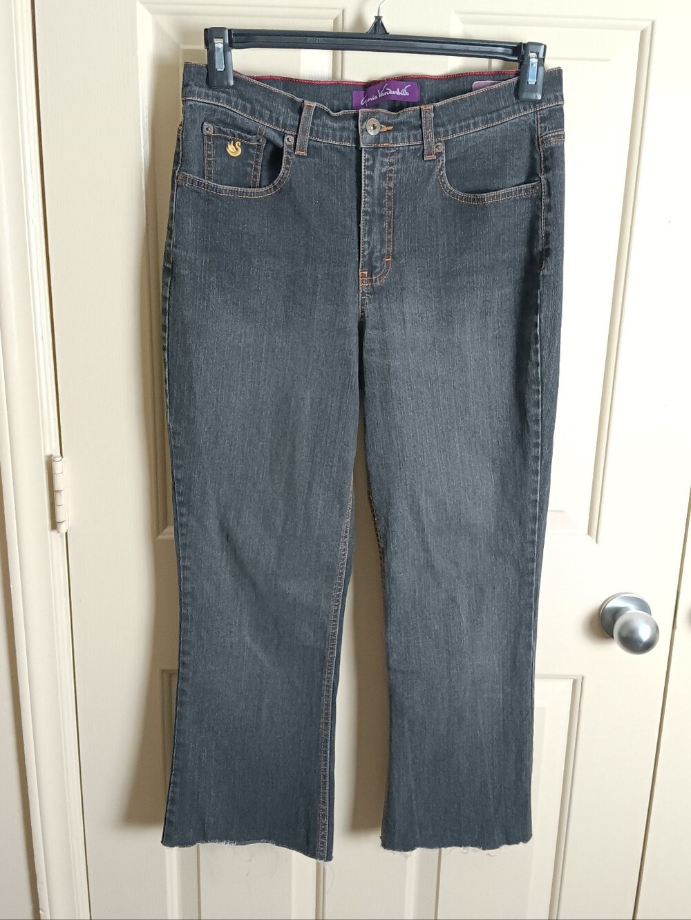 Gloria Vanderbilt Women Giselle Black Denim Jeans Size 10